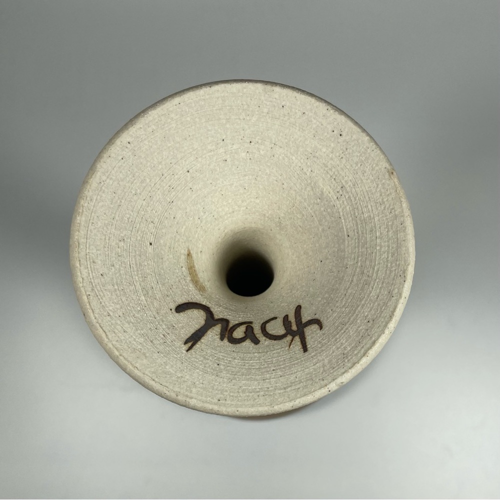 Studio Art Rustic Pottery Stoneware Goblet Chalice Hand Thrown Earth Ton… - Picture 4 of 5